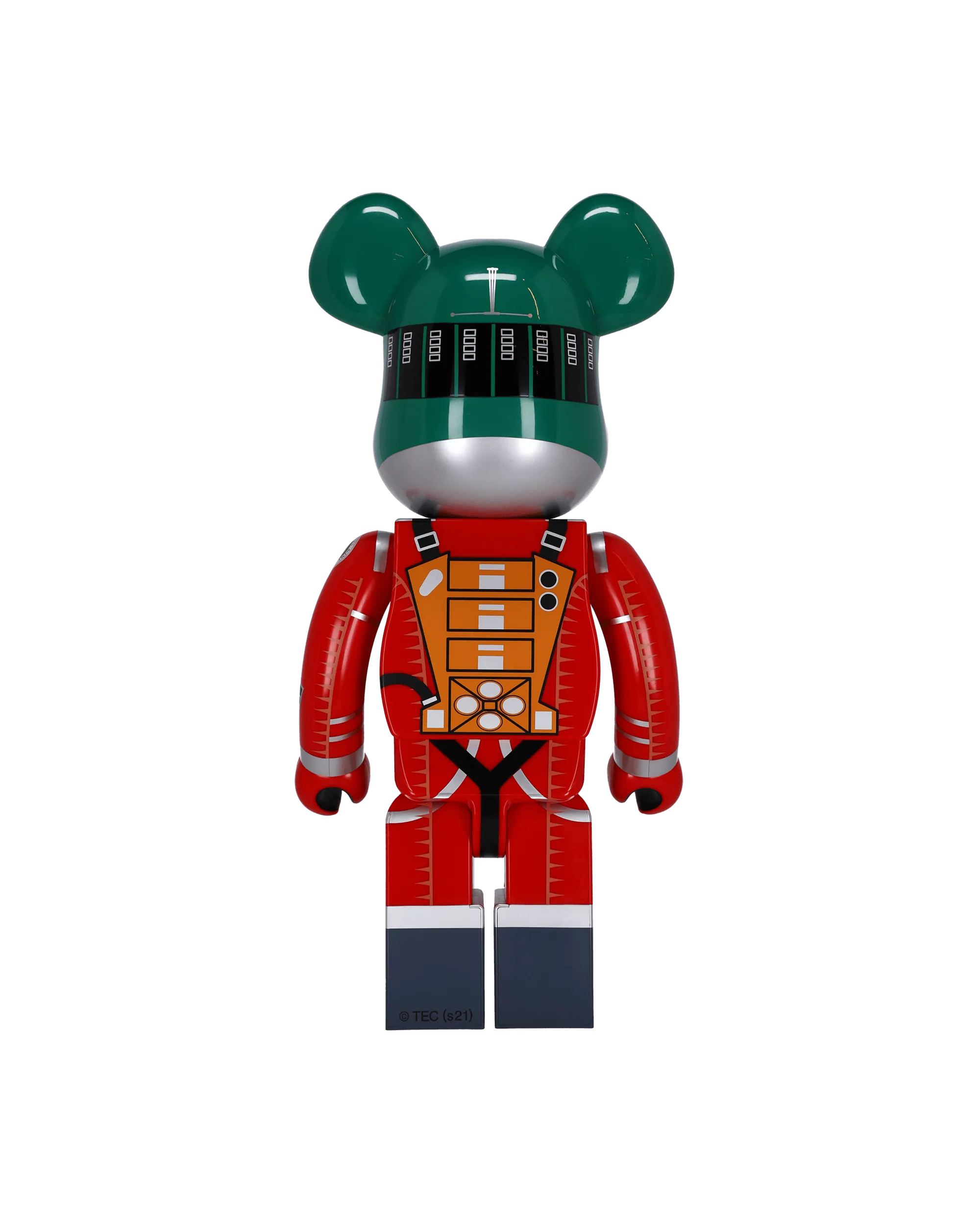 1000% Space Suit Green Helmet & Orange Suit Version Be@rbrick Multicolor