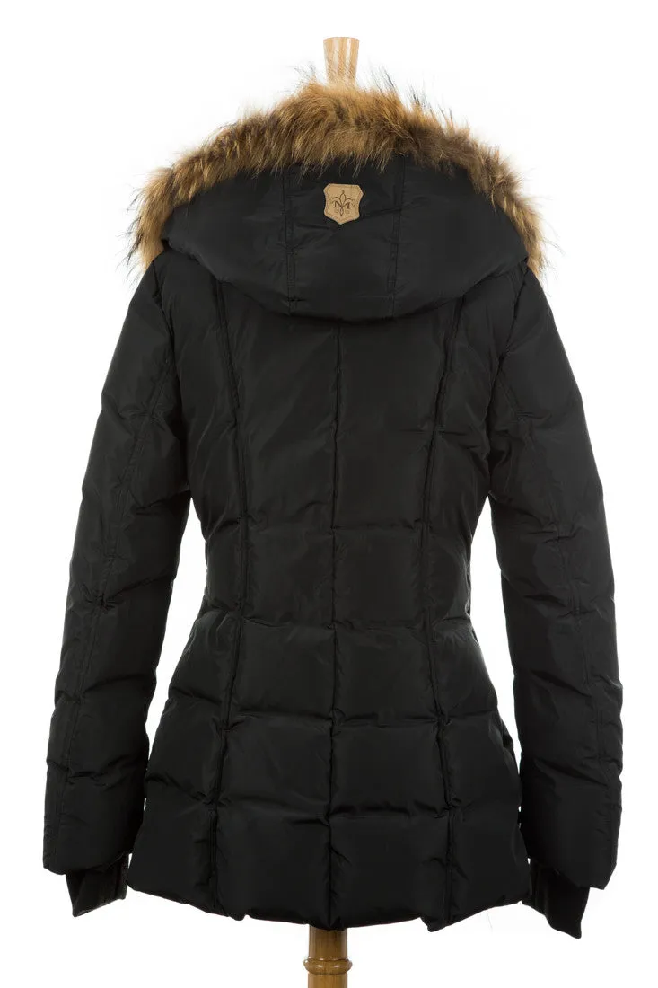 Adali Puffer Coat With Fur Trim