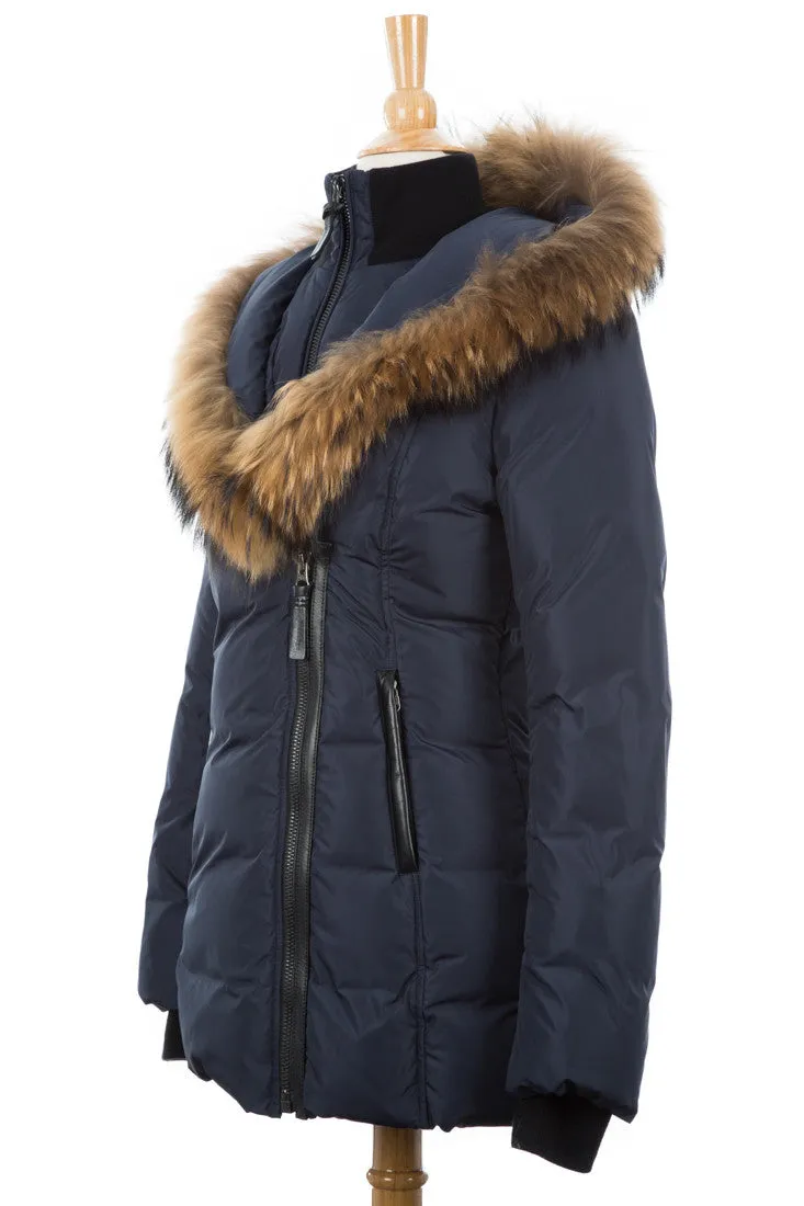 Adali Puffer Coat With Fur Trim