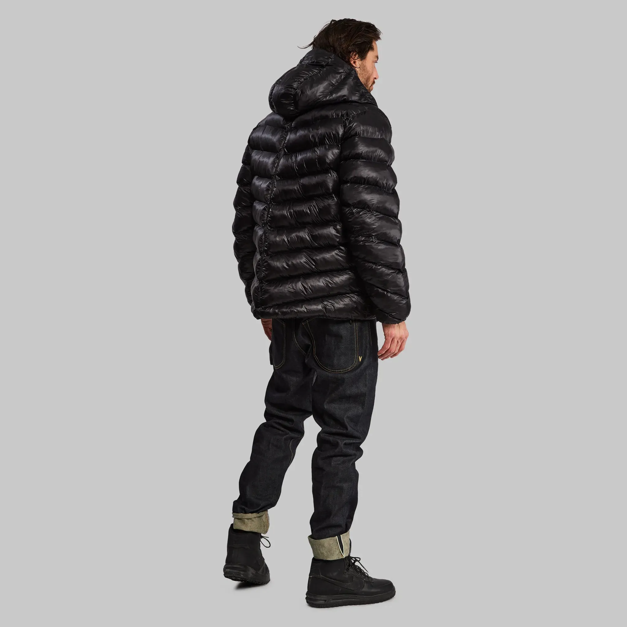 Optimized Title: Sleek Black Aerogel Puffer Jacket