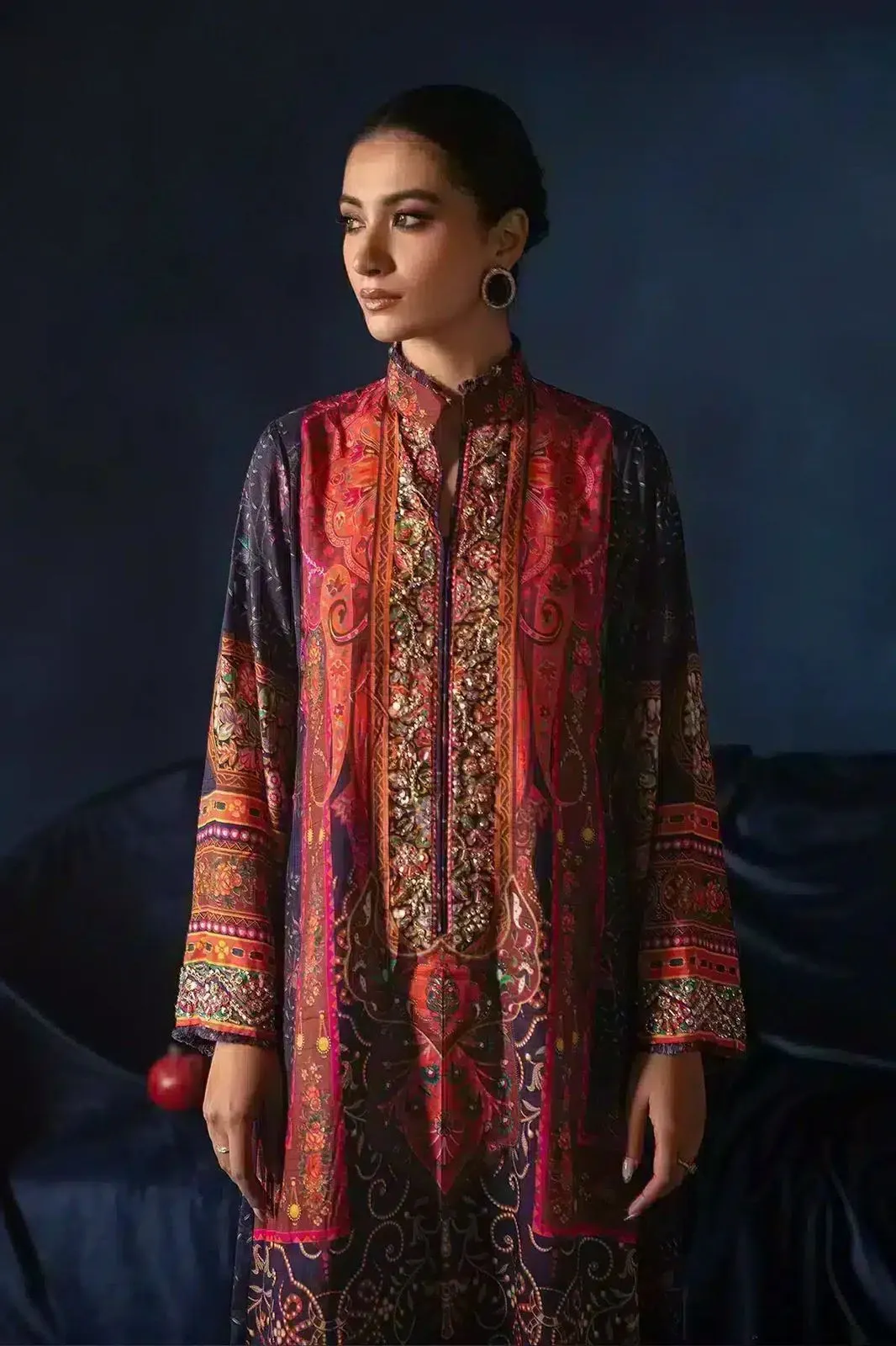 Luxury Ammara Khan Silk Suit - Elegant Designer Womens Formal Attire