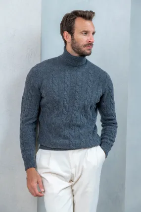 Anthracite turtleneck – Made in Italy