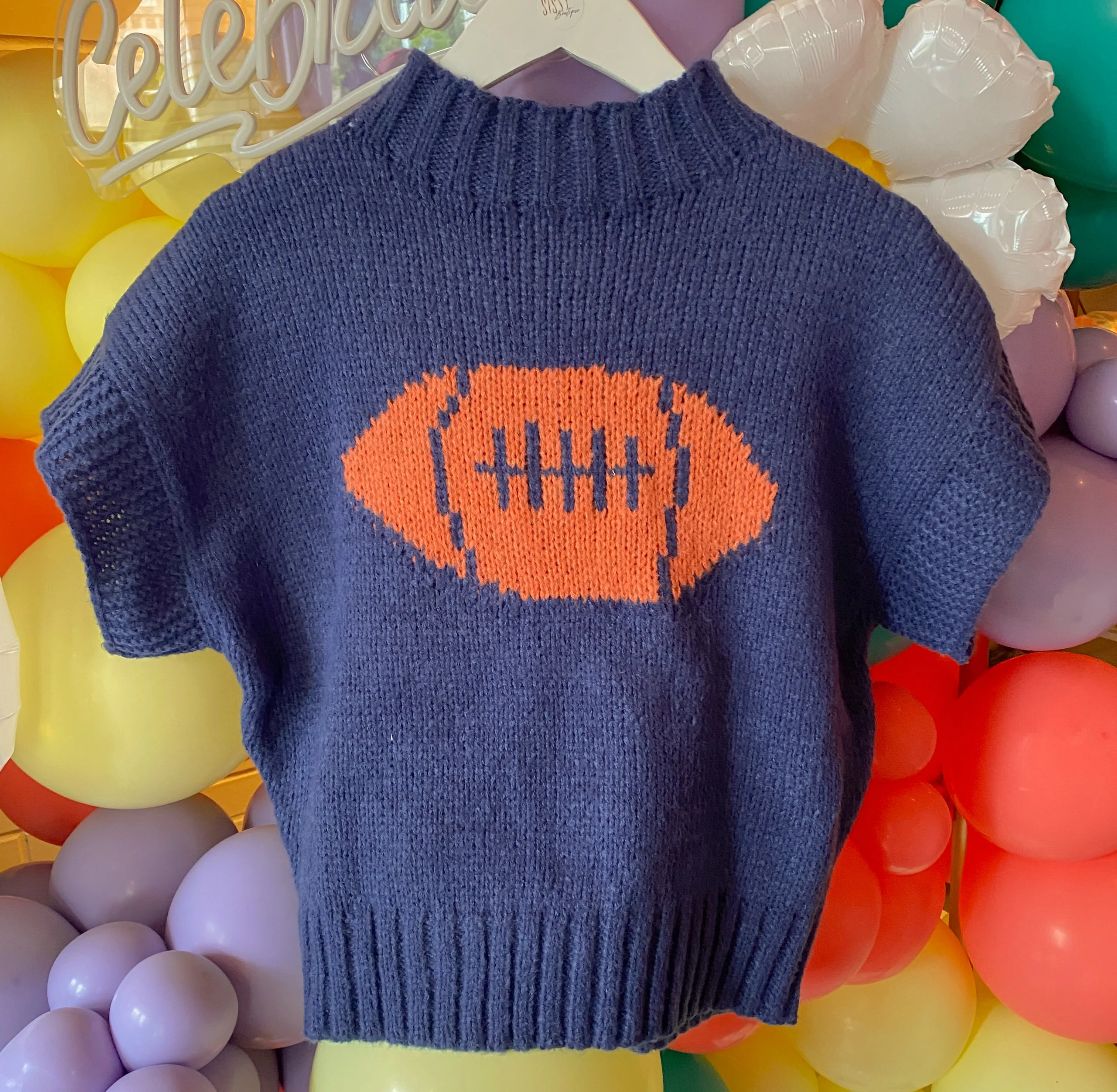 Auburn Football TurtleNeck Short Sleeve Sweater Auburn