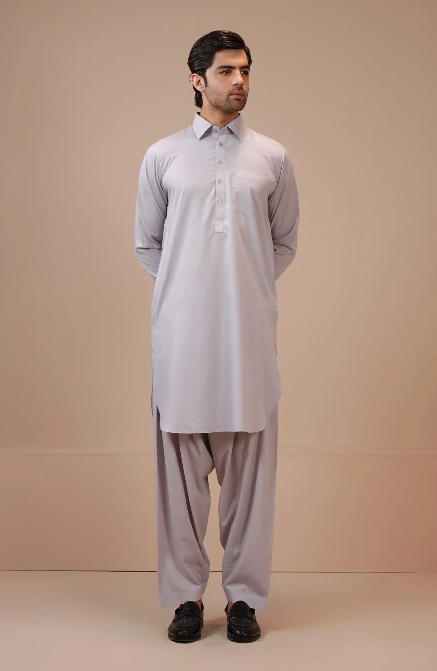 Basic Shirt Collar Shalwar Suit