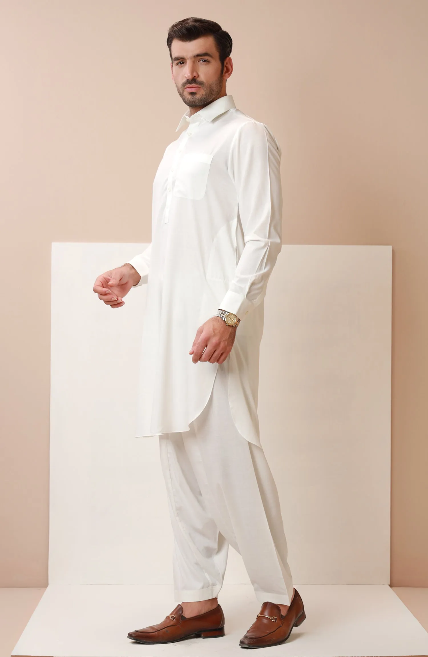 Basic Shirt Collar Shalwar Suit