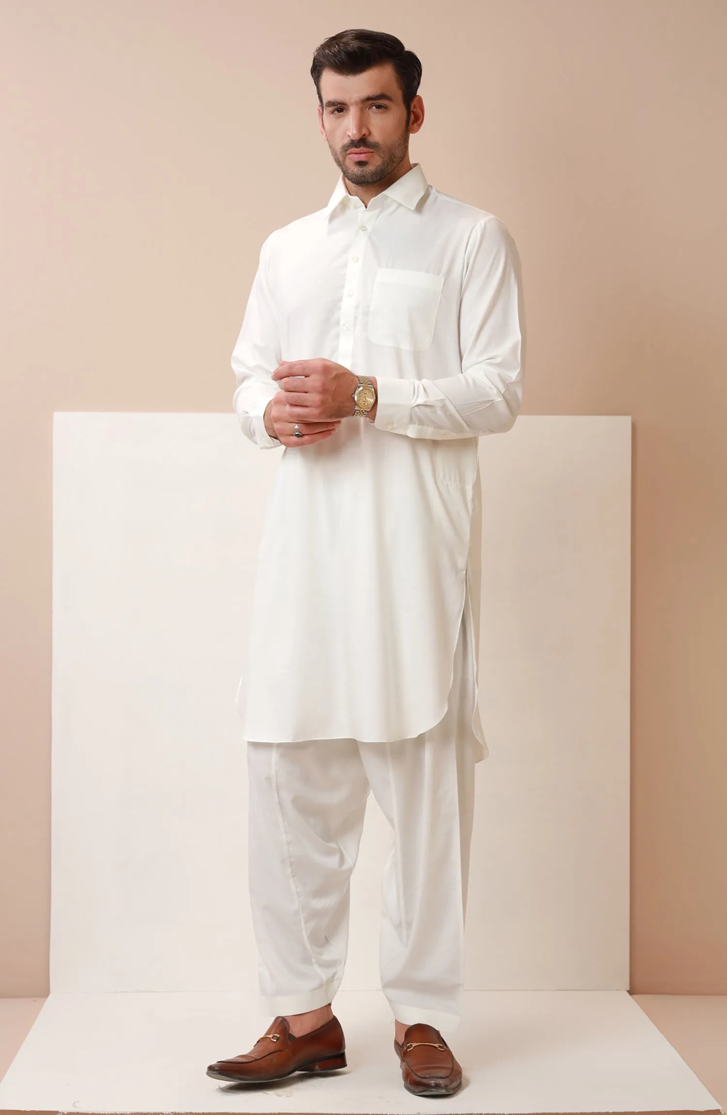 Basic Shirt Collar Shalwar Suit