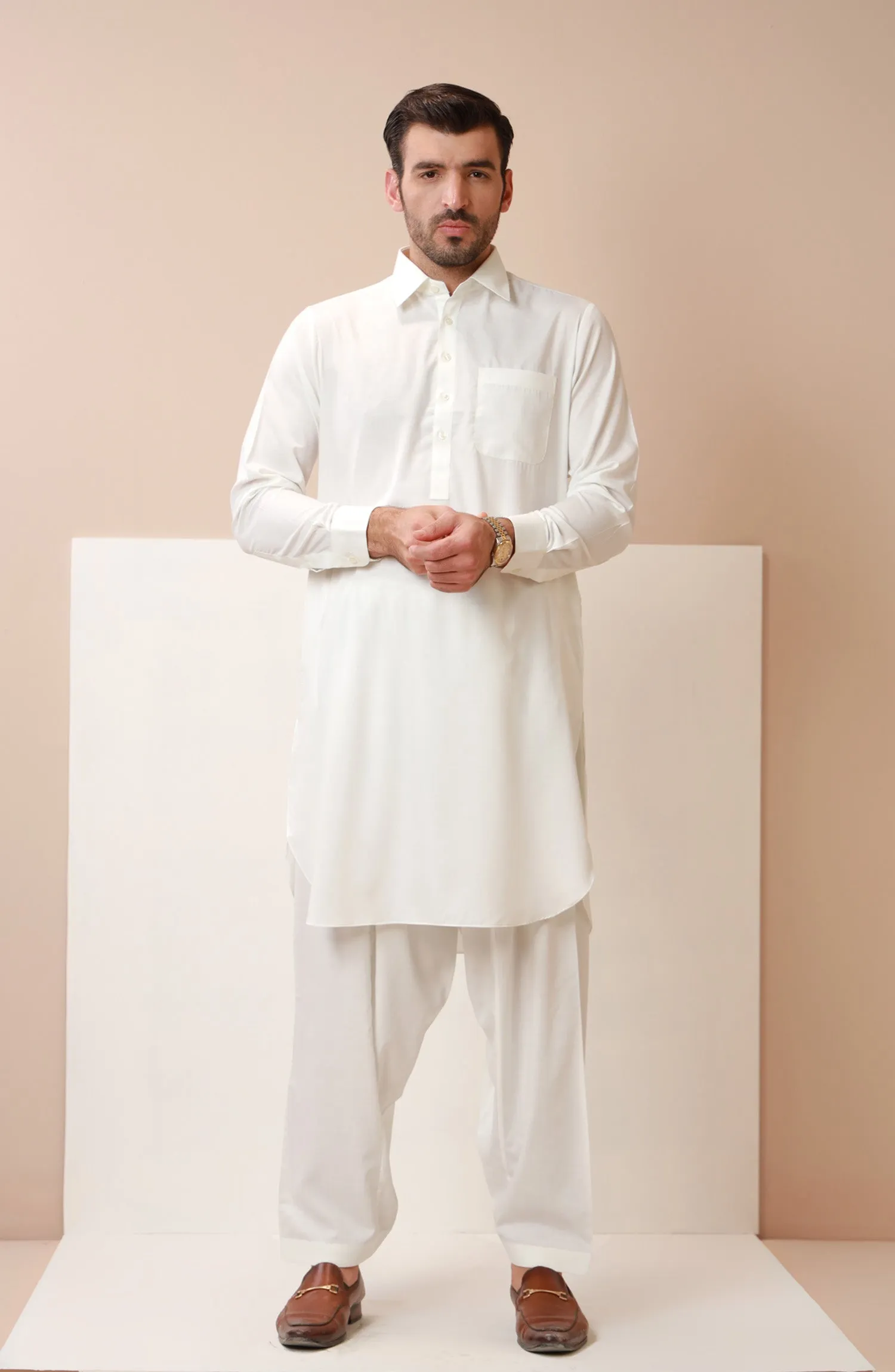 Basic Shirt Collar Shalwar Suit