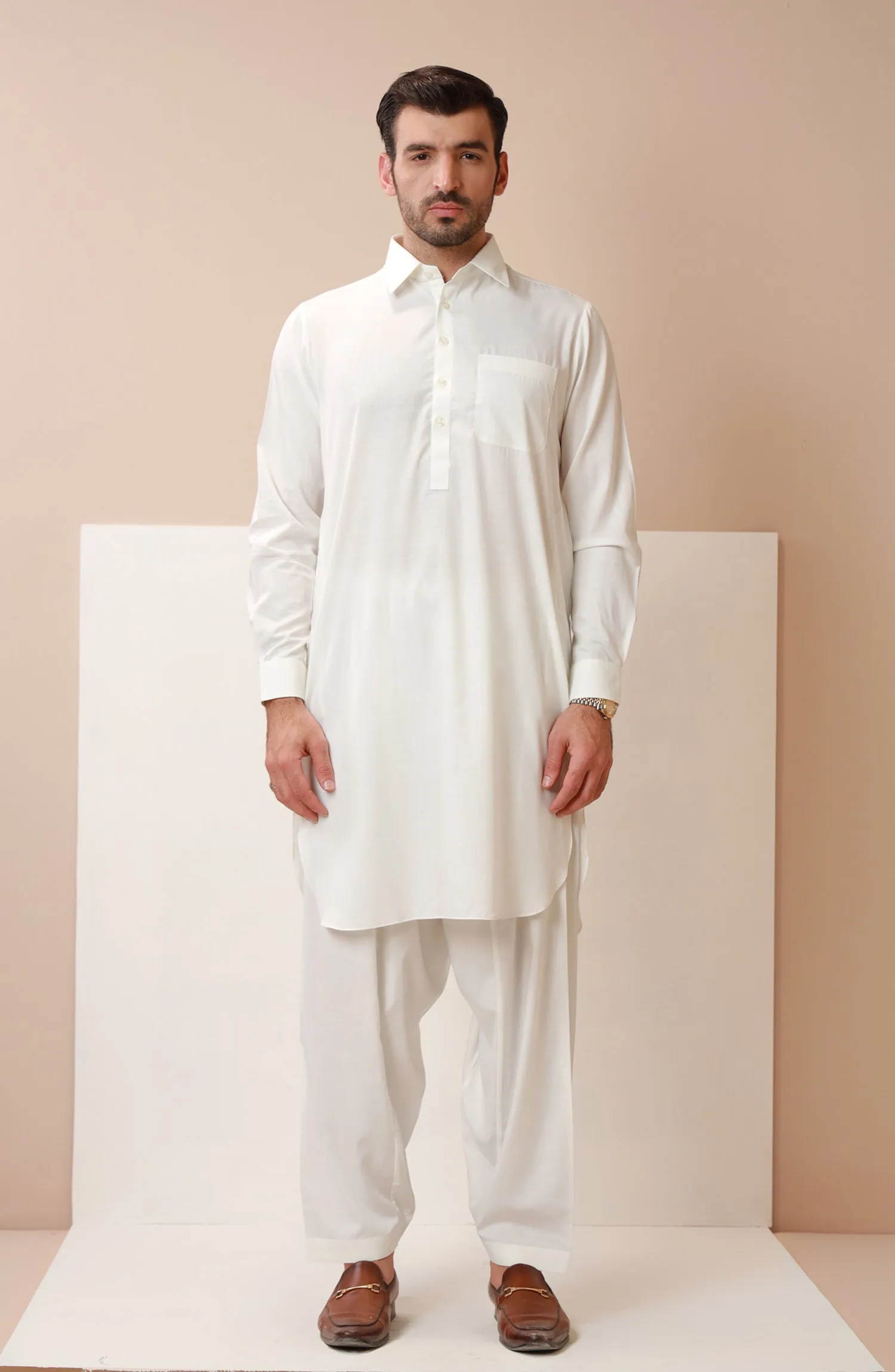 Basic Shirt Collar Shalwar Suit