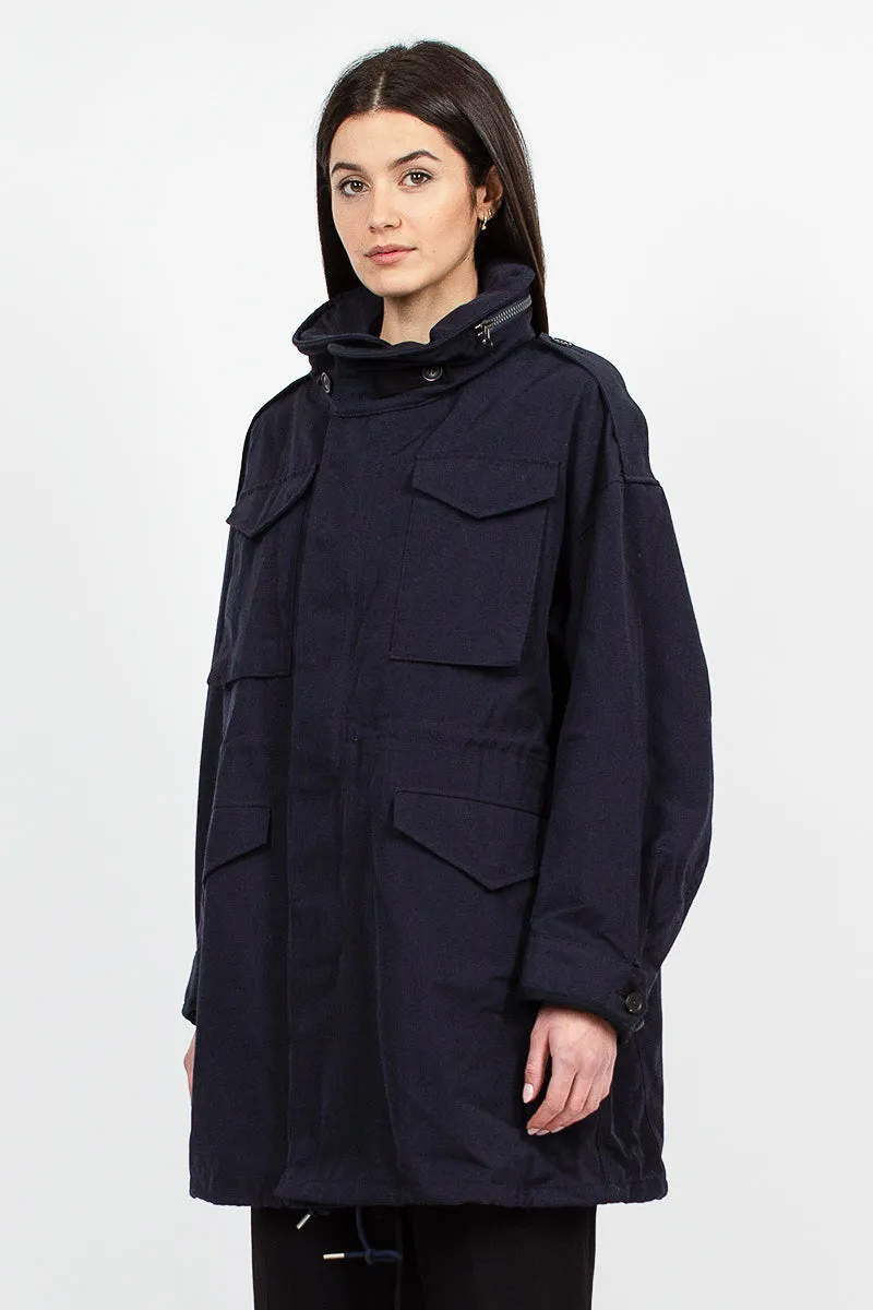 Bickle Gabardine Coat Navy