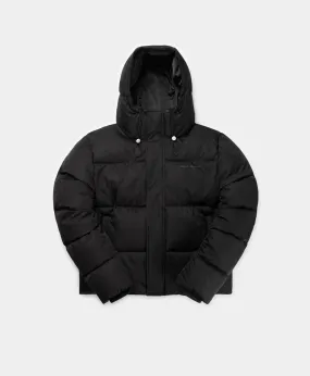 Black Monogram Short Puffer Jacket