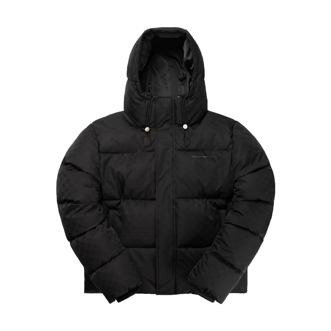 Black Monogram Short Puffer Jacket