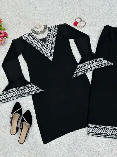 Black White Classy Statement Suit