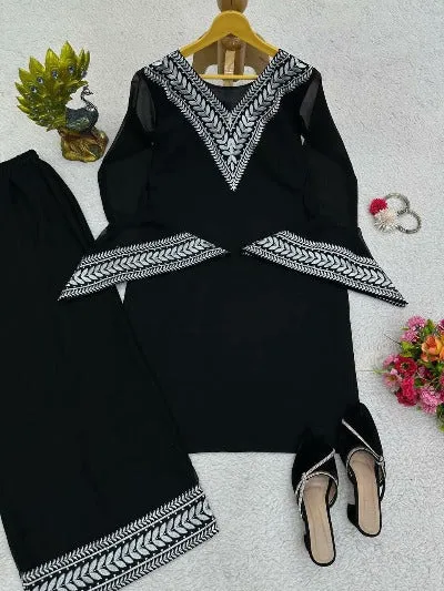 Black White Classy Statement Suit