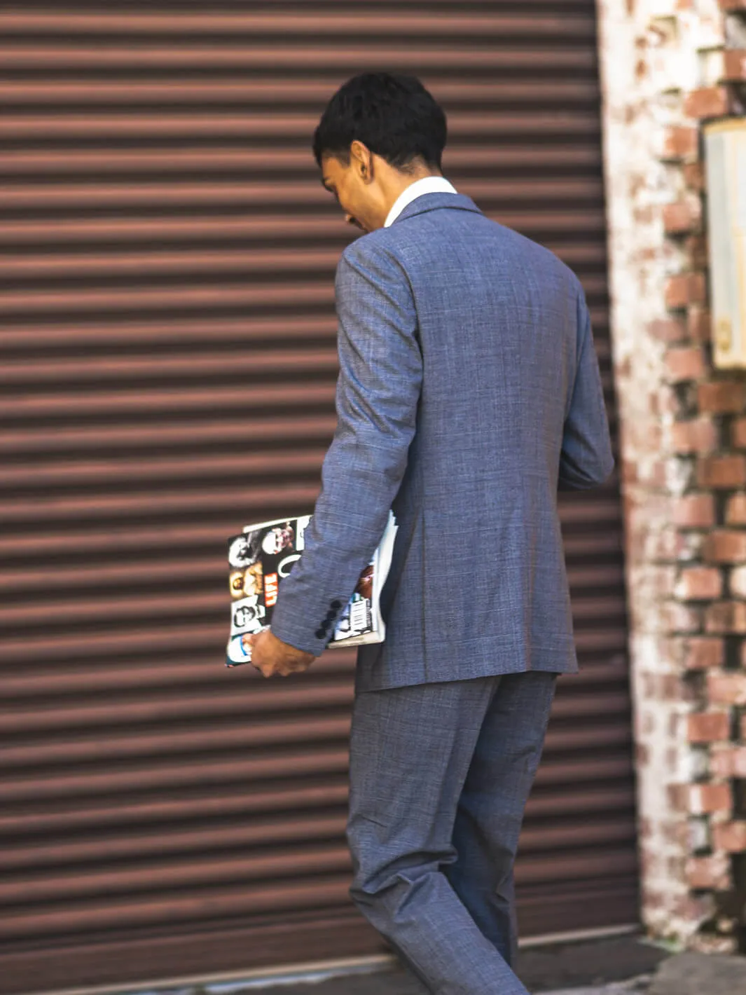 Blue Australis Suit - Glen Plaid