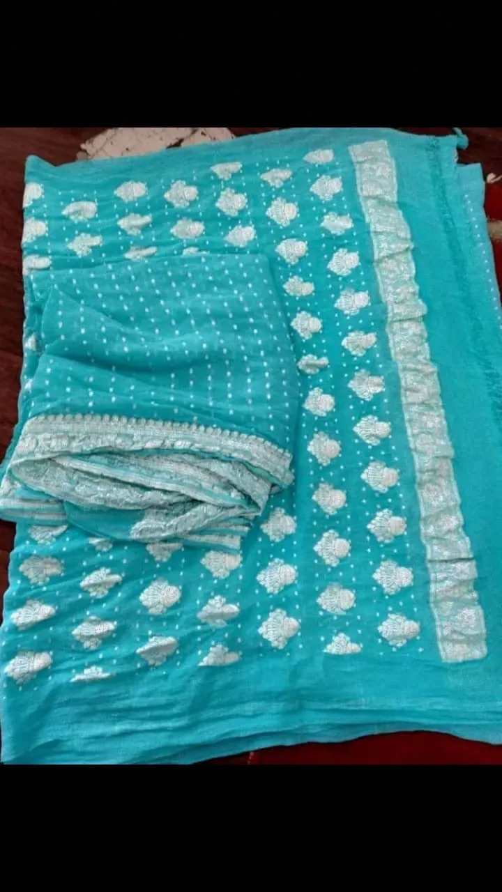 Blue Banarasi Khaddi Salwar Suit