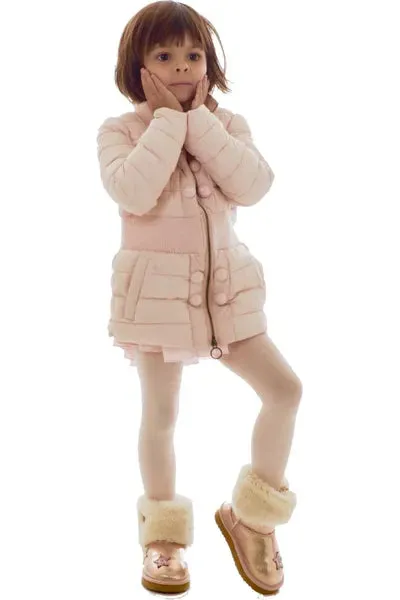 Blush Pink Kids Puffer Coat