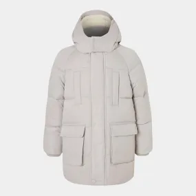 Boys Light Grey Padded Coat