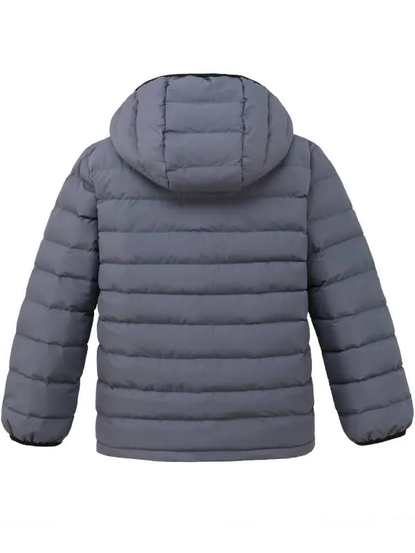 Boy's Packable Lightweight Winter Coat Hooded Quilted Puffer Jacket