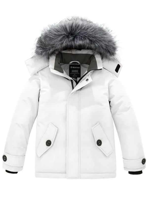 Boys' Quilted Winter Coats Warm Thicken Puffer Jacket Waterproof Parka