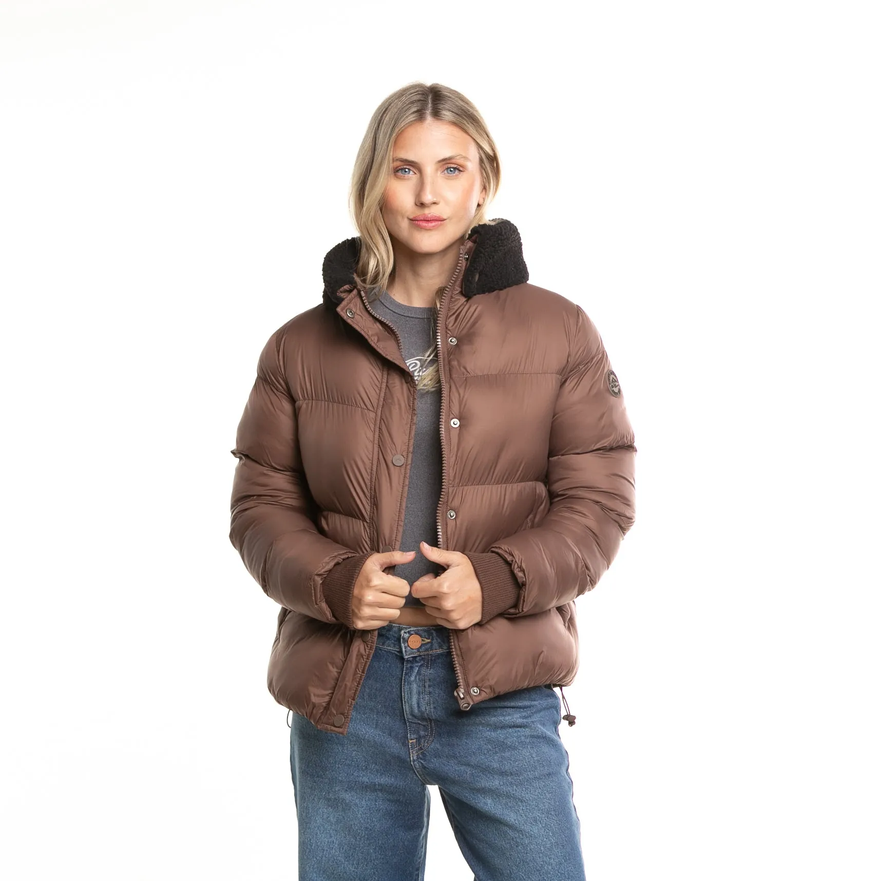 Campera Abrigo Rusty Tender Puffer Coat Ld* Chocolate