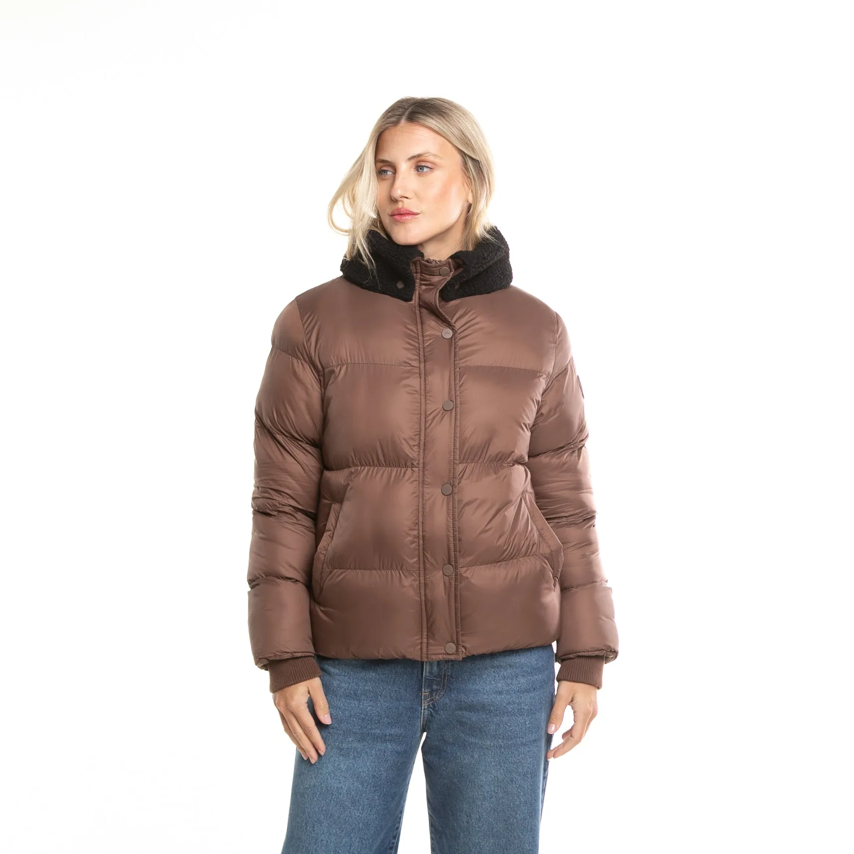 Campera Abrigo Rusty Tender Puffer Coat Ld* Chocolate