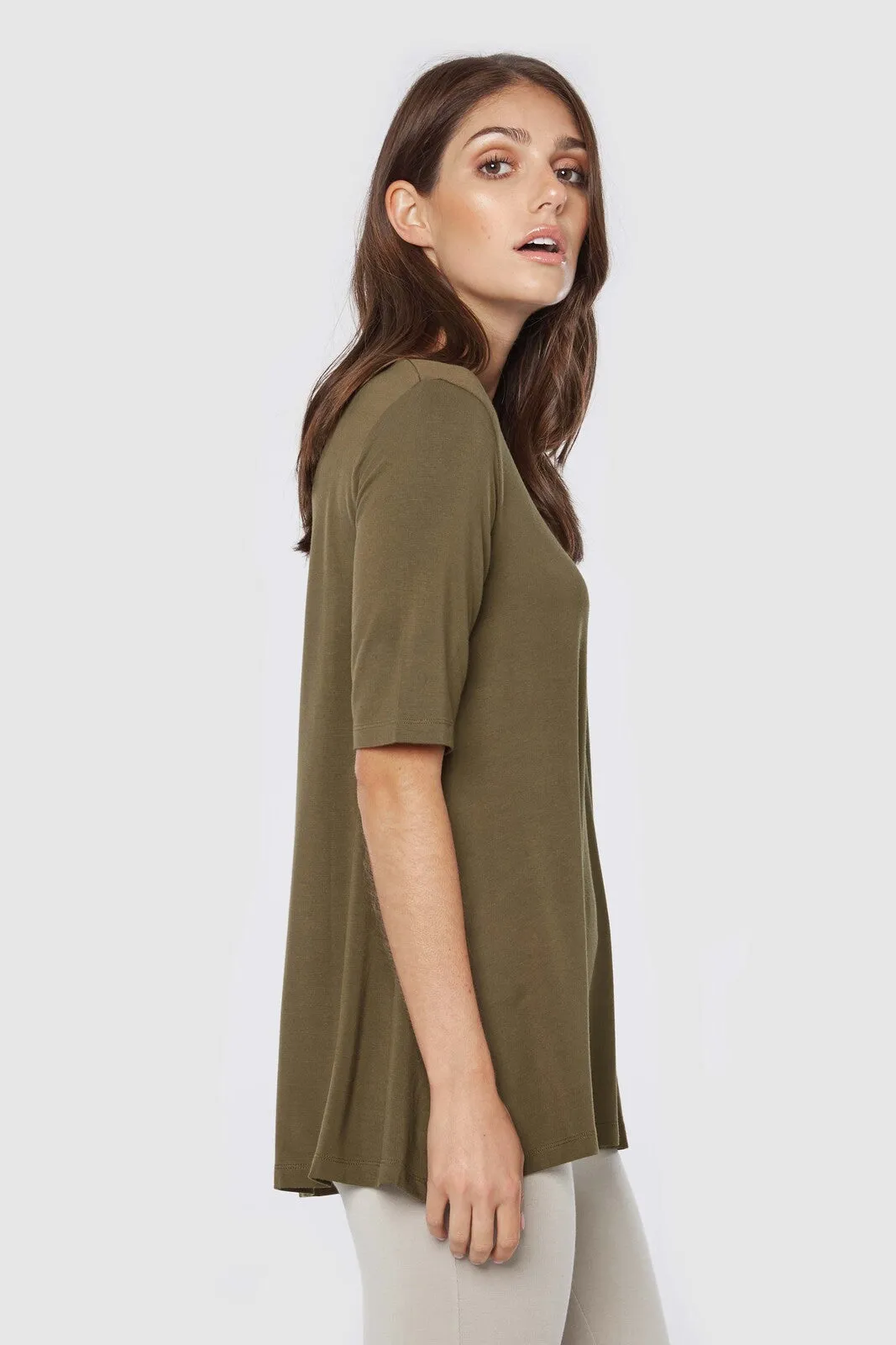 Carter Tunic Top - Dark Olive