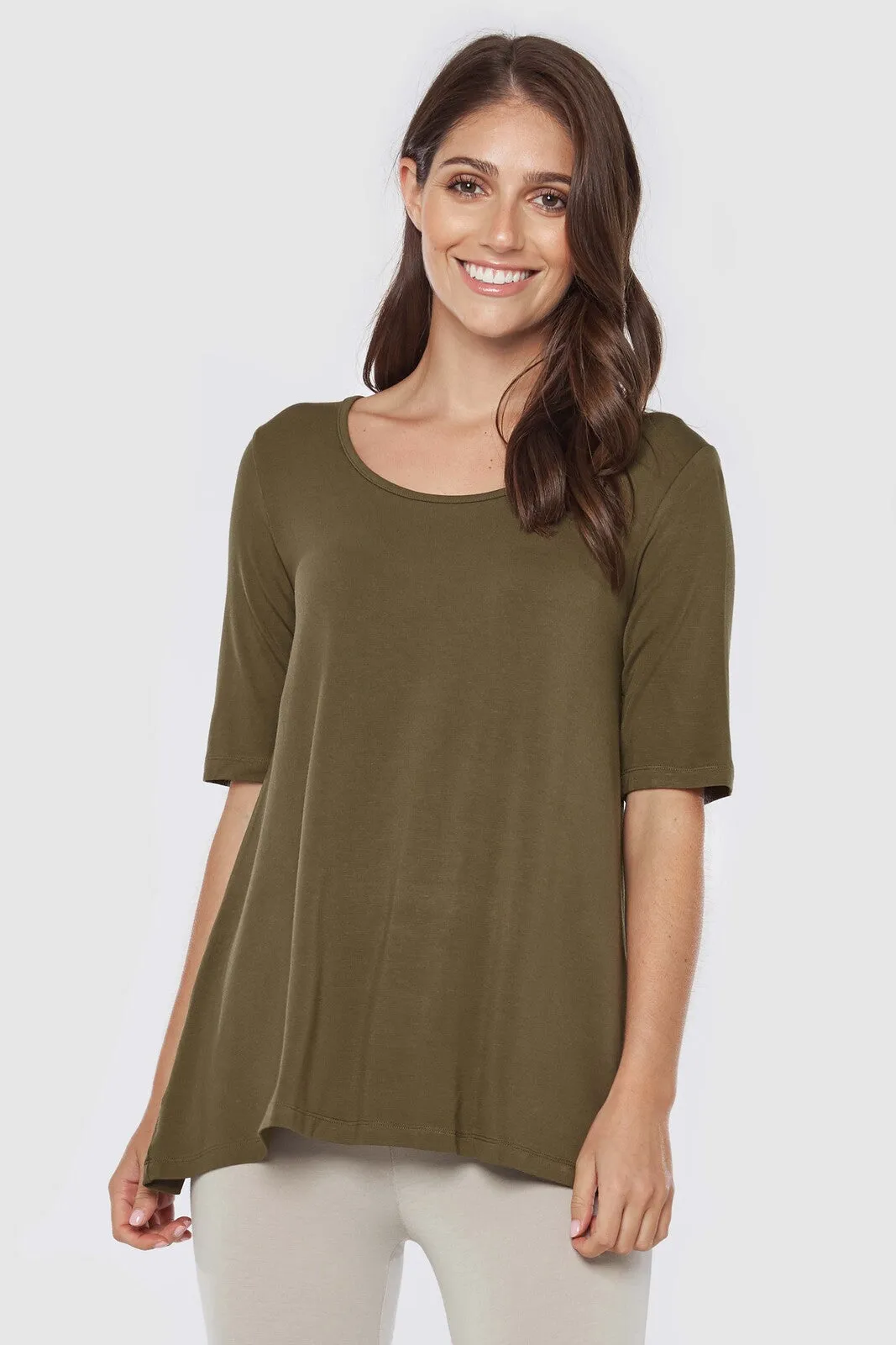 Carter Tunic Top - Dark Olive