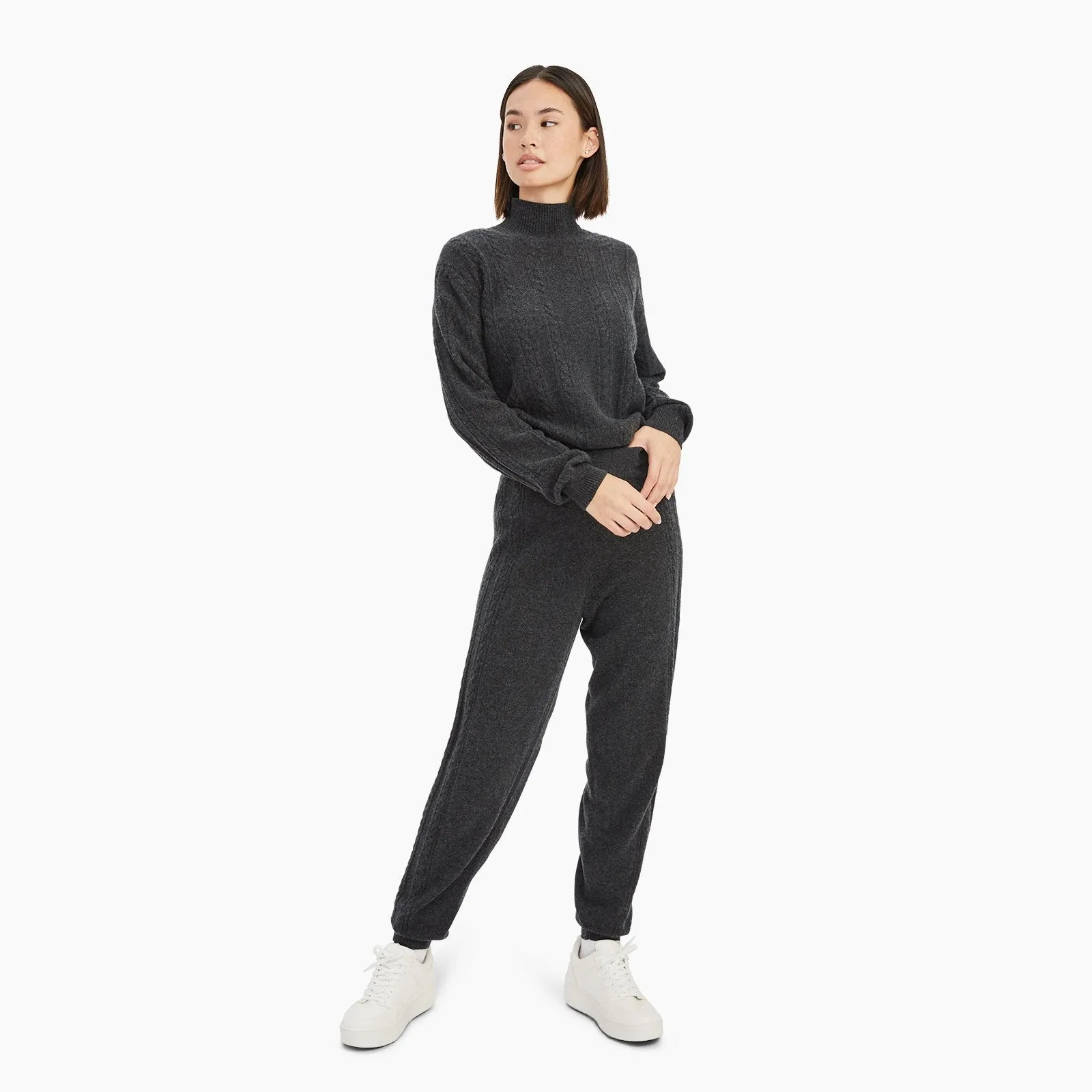 Cashmere Cable Turtleneck