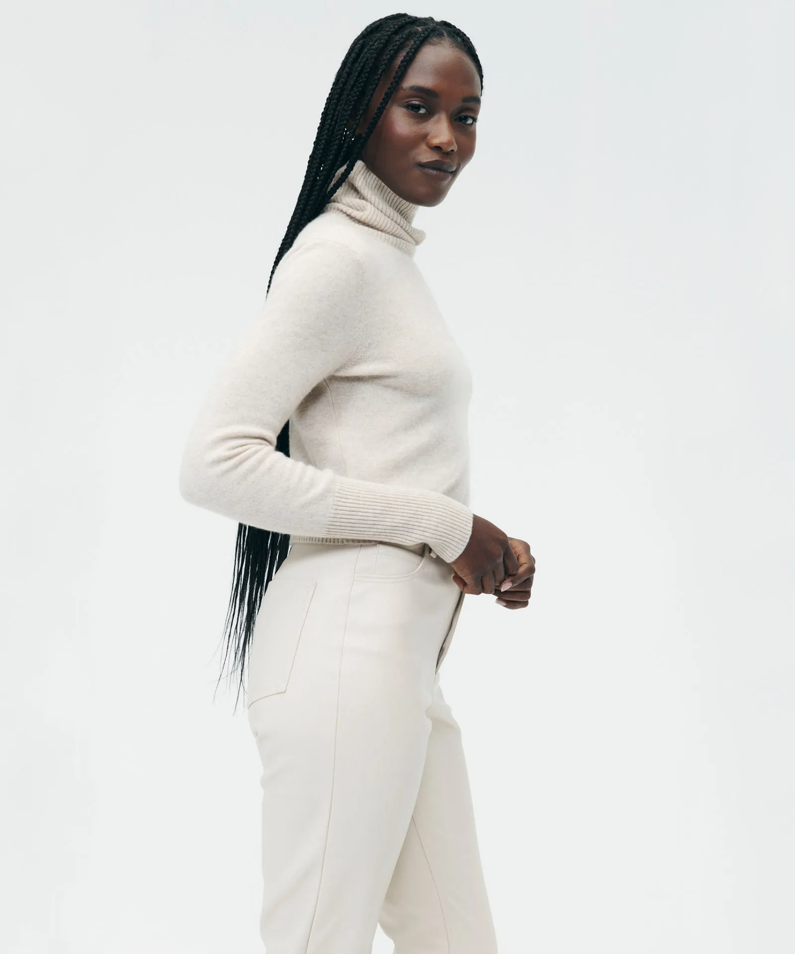 Cashmere Cropped Turtleneck