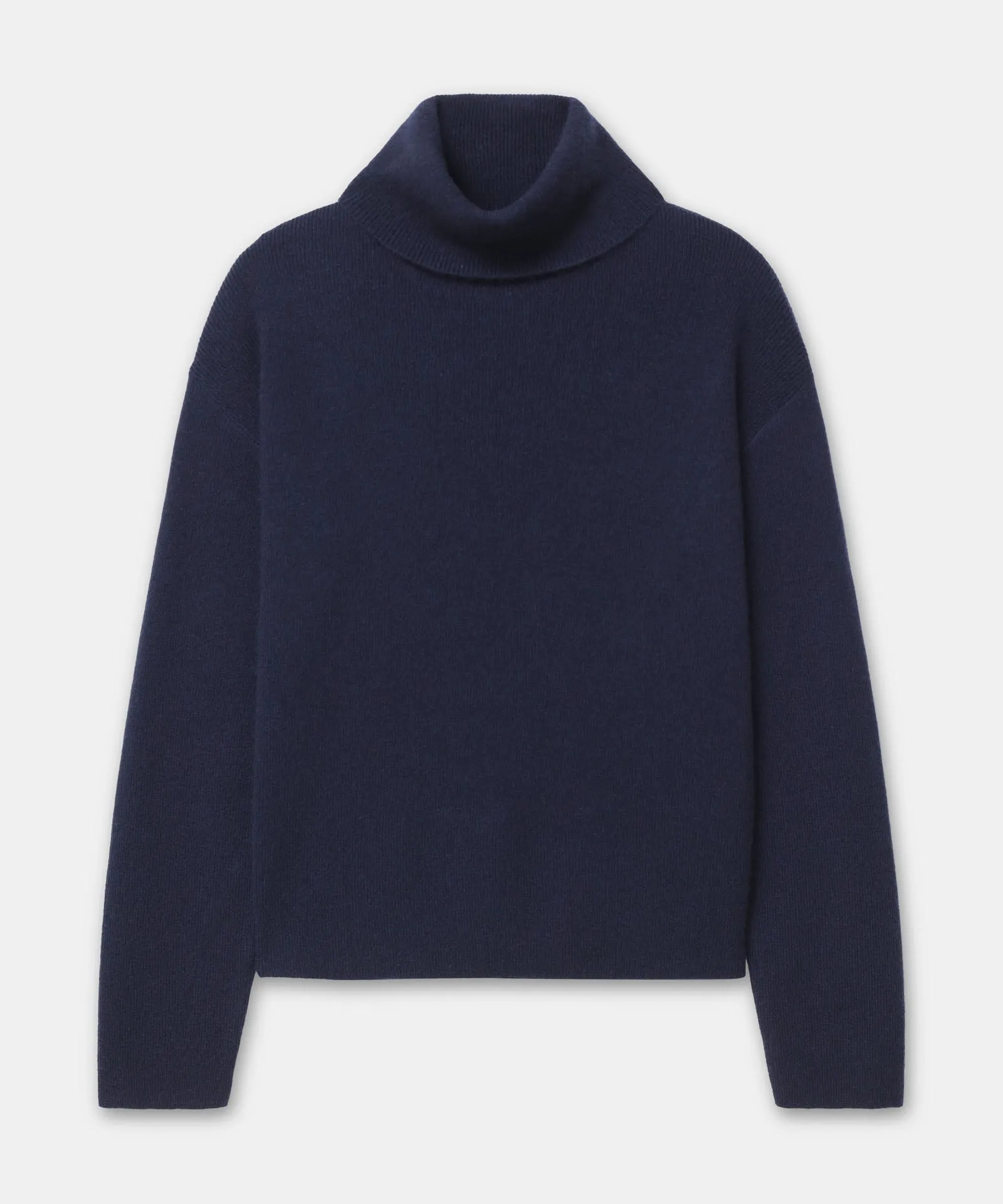 Cashmino Relaxed Baby Rib Turtleneck