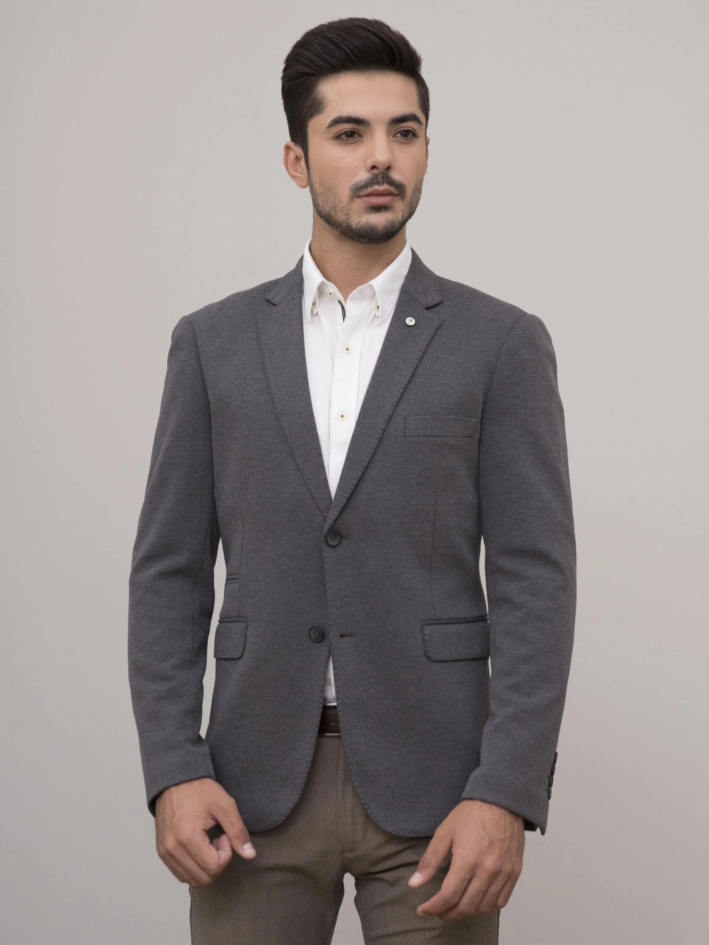 CASUAL COAT SLIM FIT GREY