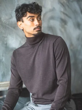 Chocolate Turtleneck Sweater