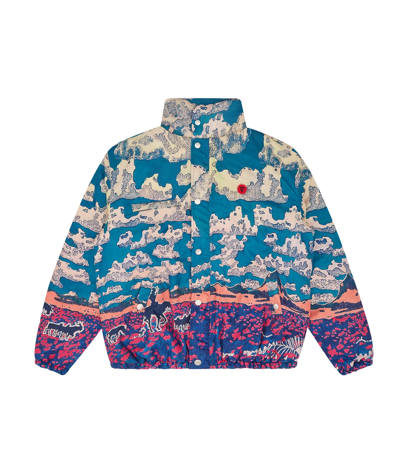 CLOUD WORLD PUFFER JACKET - MULTI