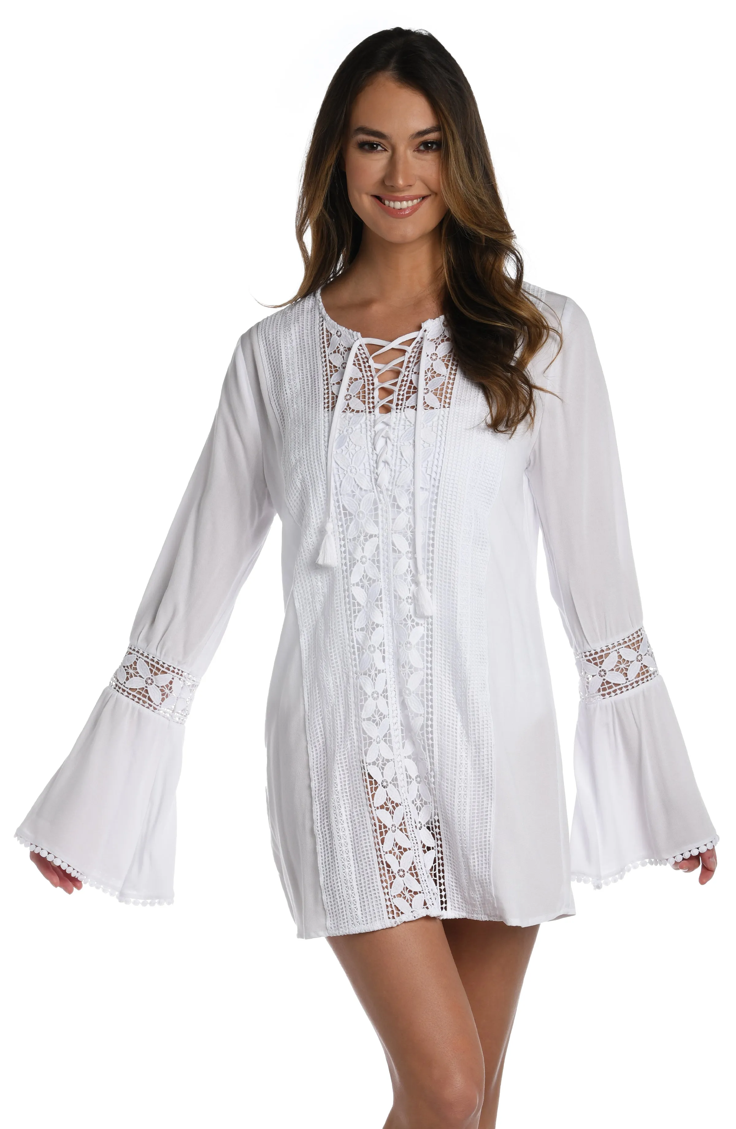 Coastal Covers Lace Up Tunic