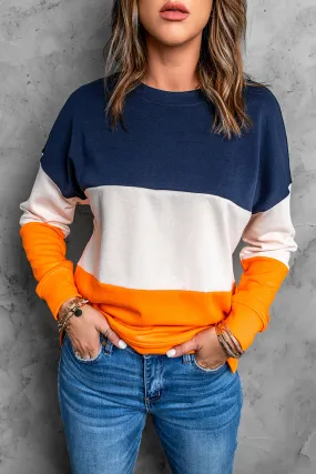 Colorblock Orange Sweatshirt