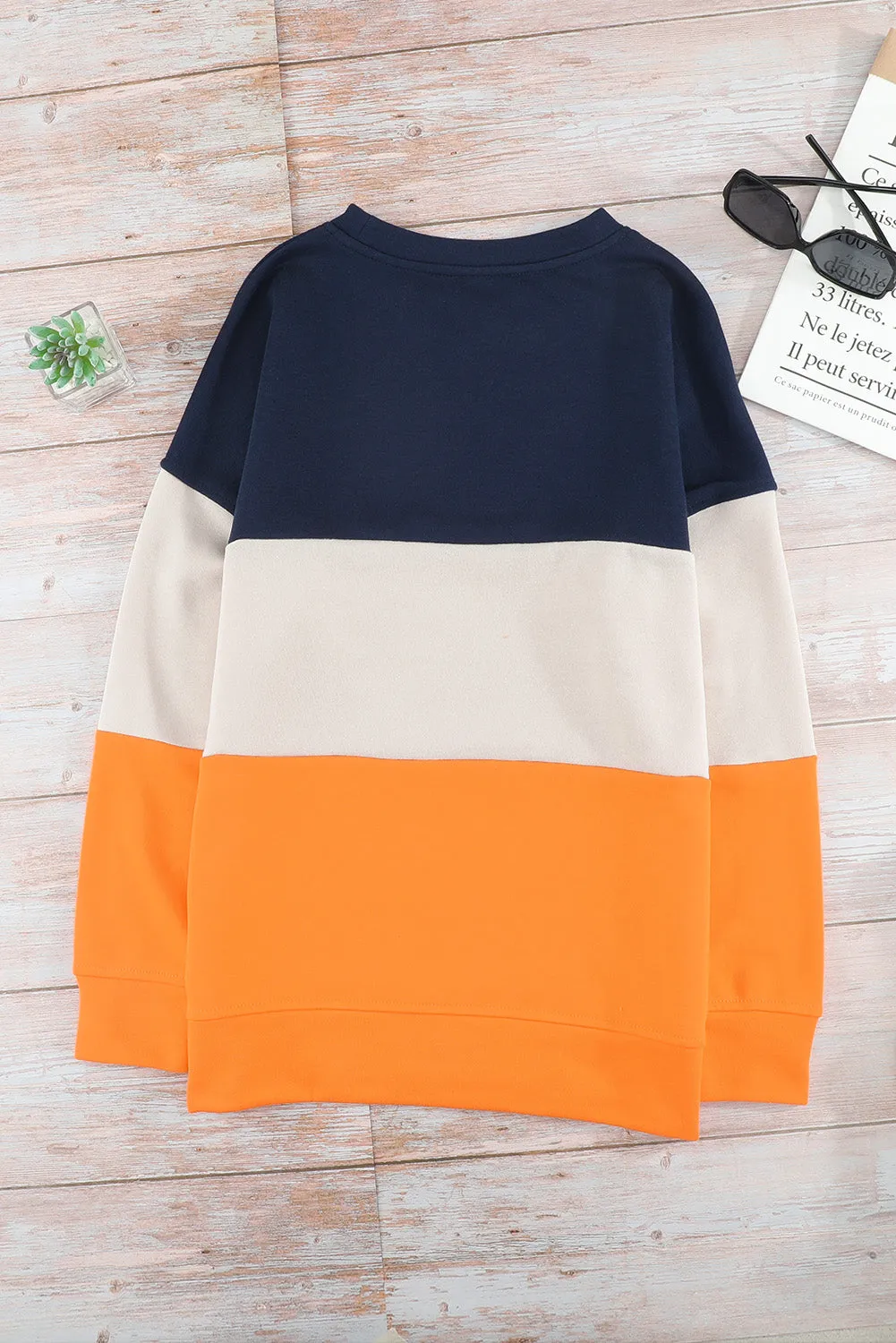 Colorblock Orange Sweatshirt