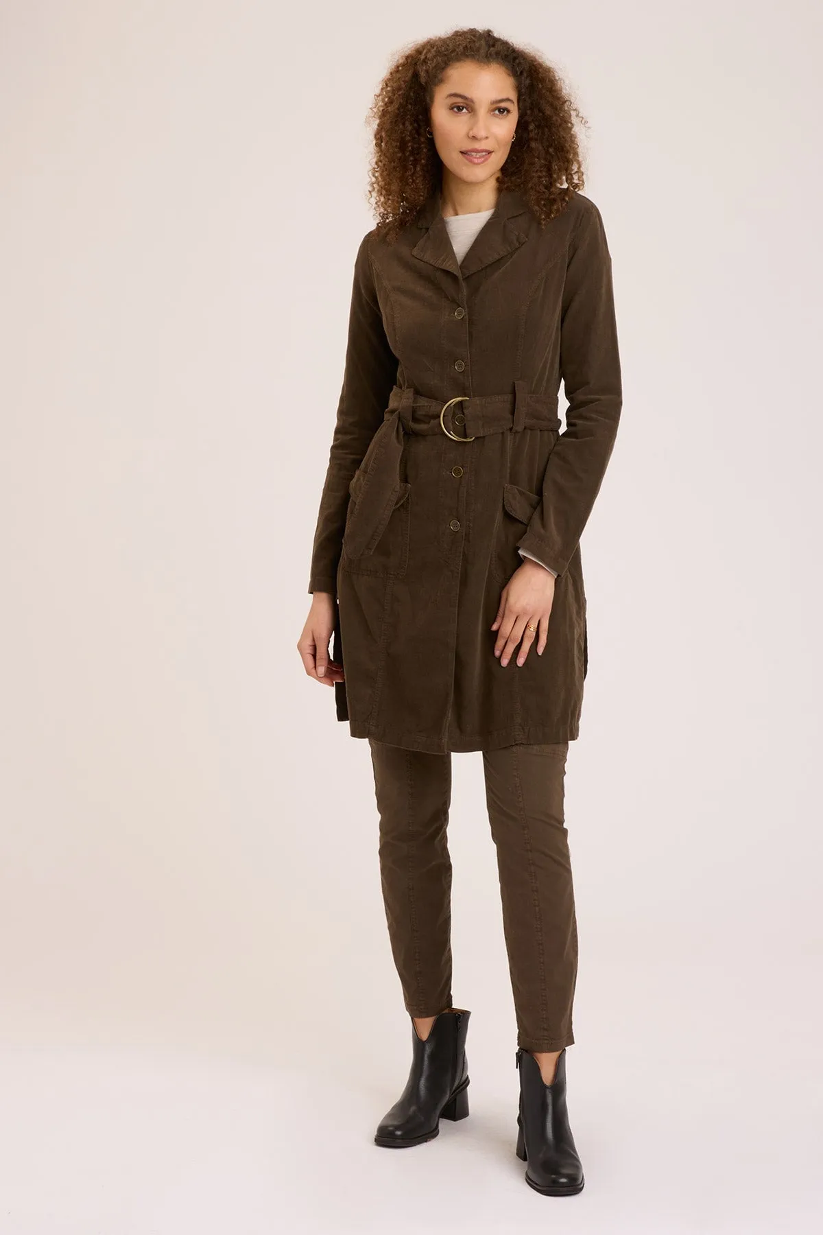 Cord Belted Trench