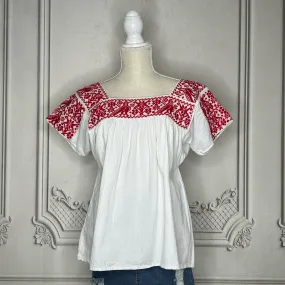 Cross Stitch Chicontepec Nahua Tunic - Dove