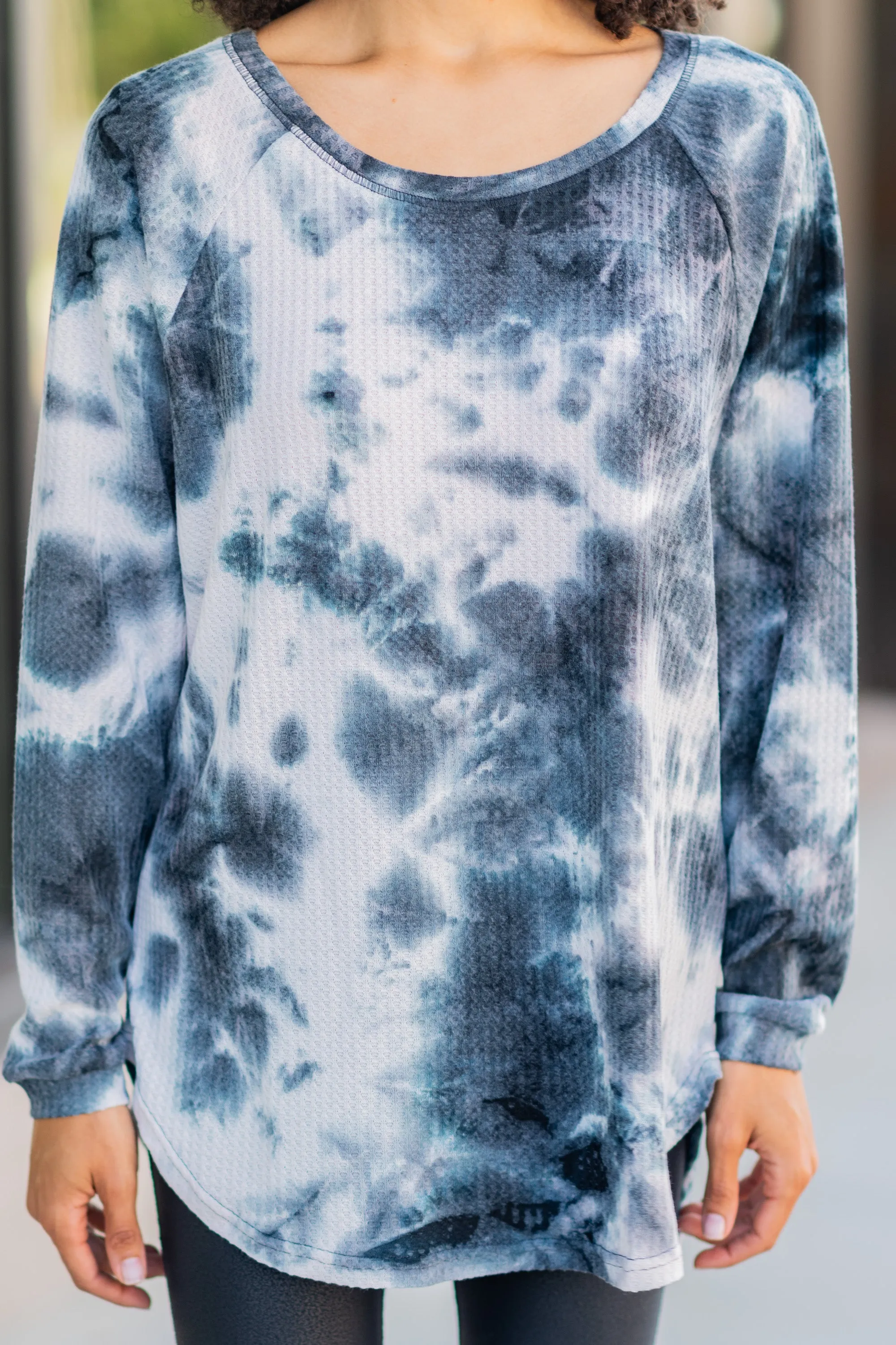 Easy Like Sunday Black Tie Dye Tunic