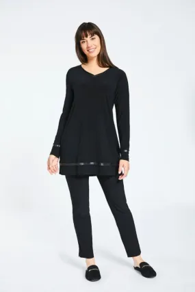 Frame V-Neck Tunic | Black