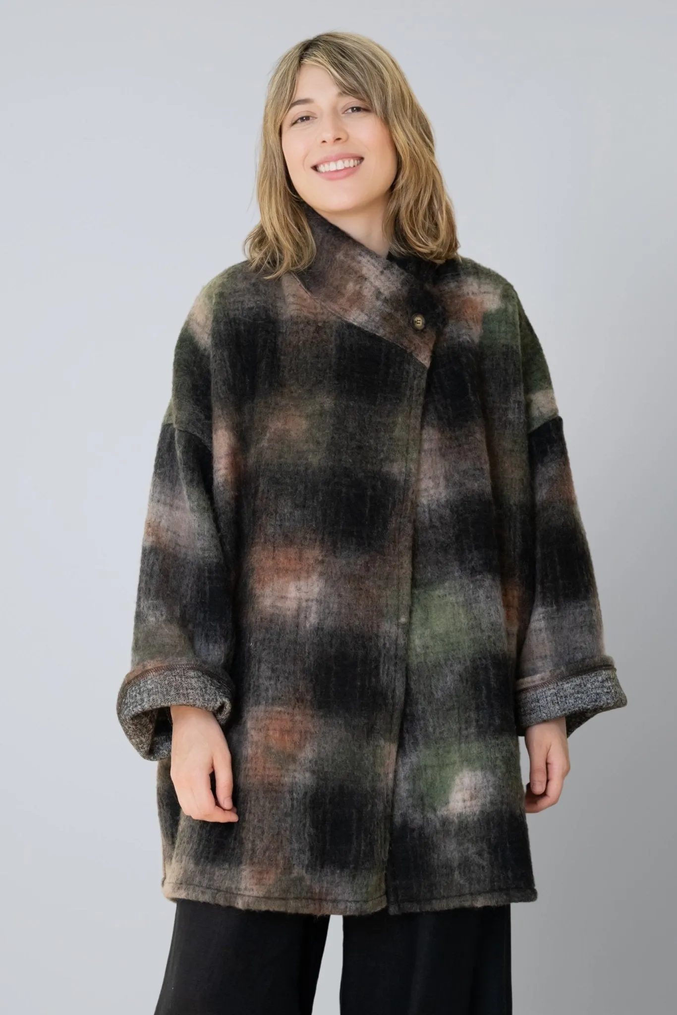 Gretchen Plaid Wool Coat