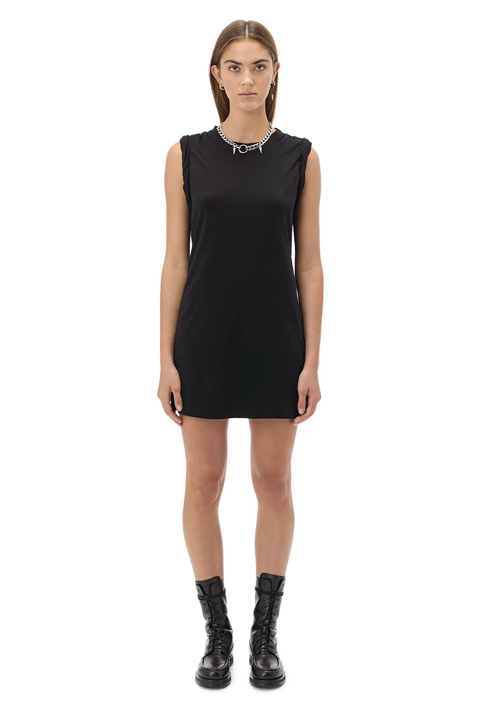 High Twist Cotton Muscle Tunic / Black