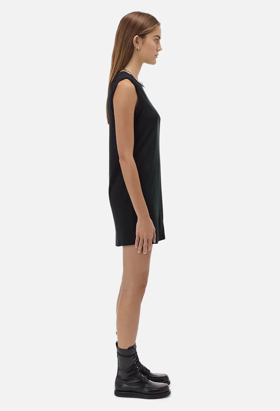 High Twist Cotton Muscle Tunic / Black