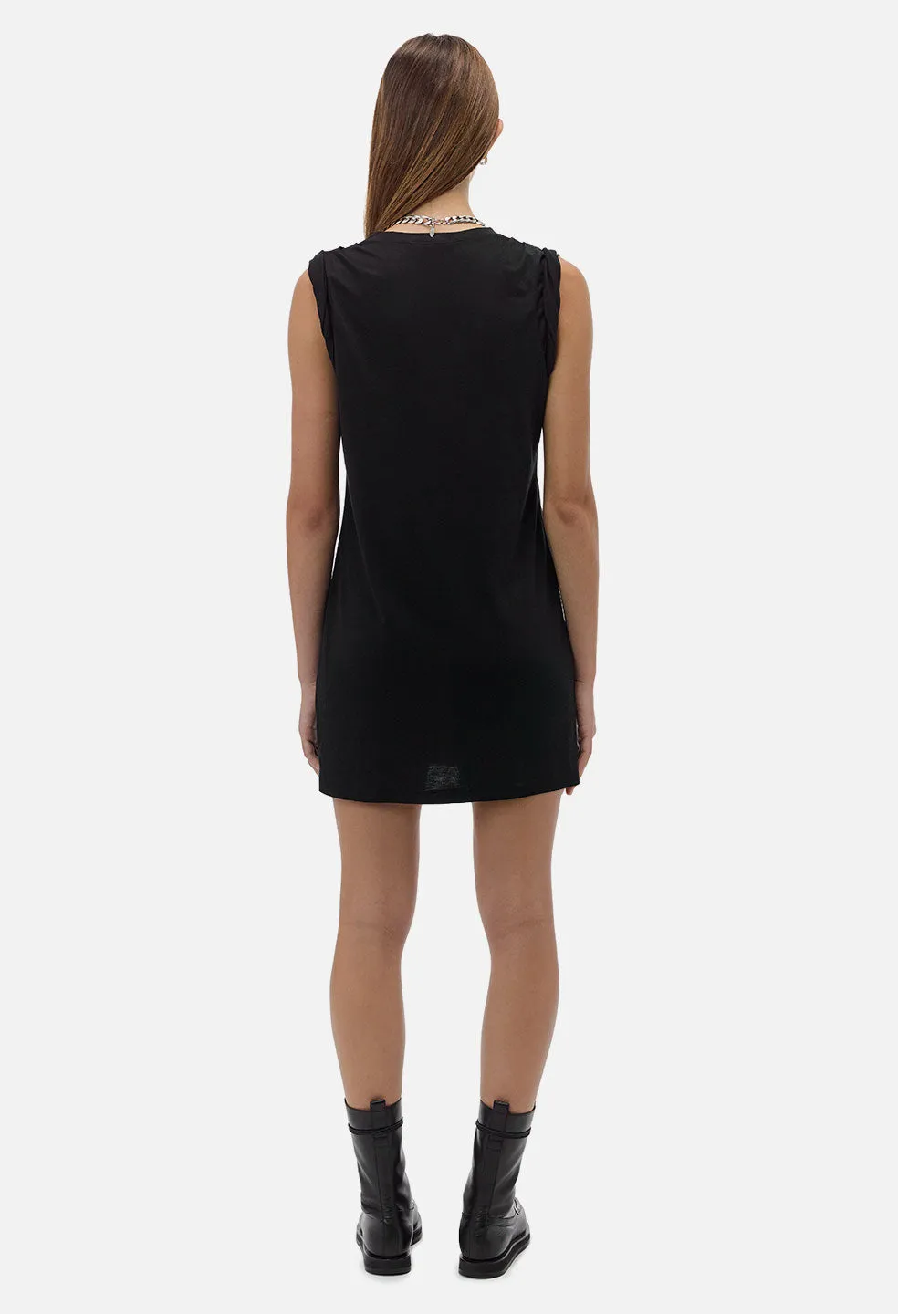 High Twist Cotton Muscle Tunic / Black