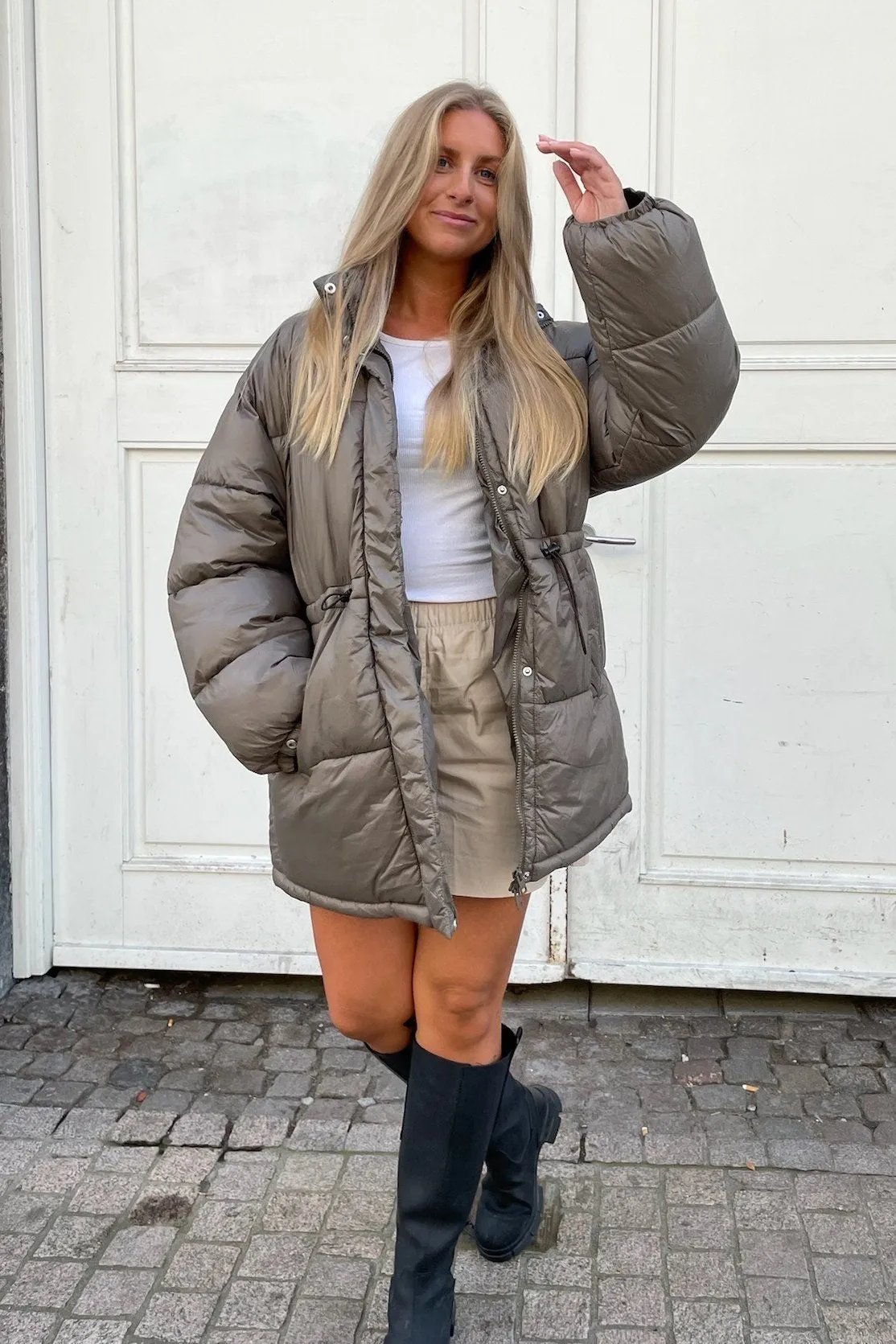 JXHeather Puffer Jakke - Brun