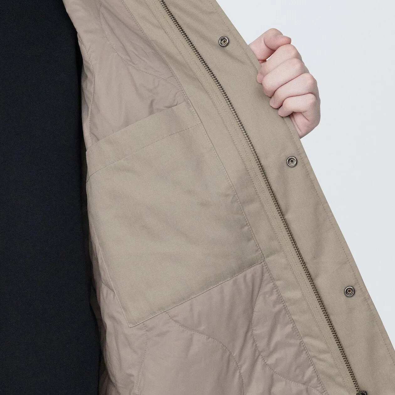 Kapok Blend Padded Coat