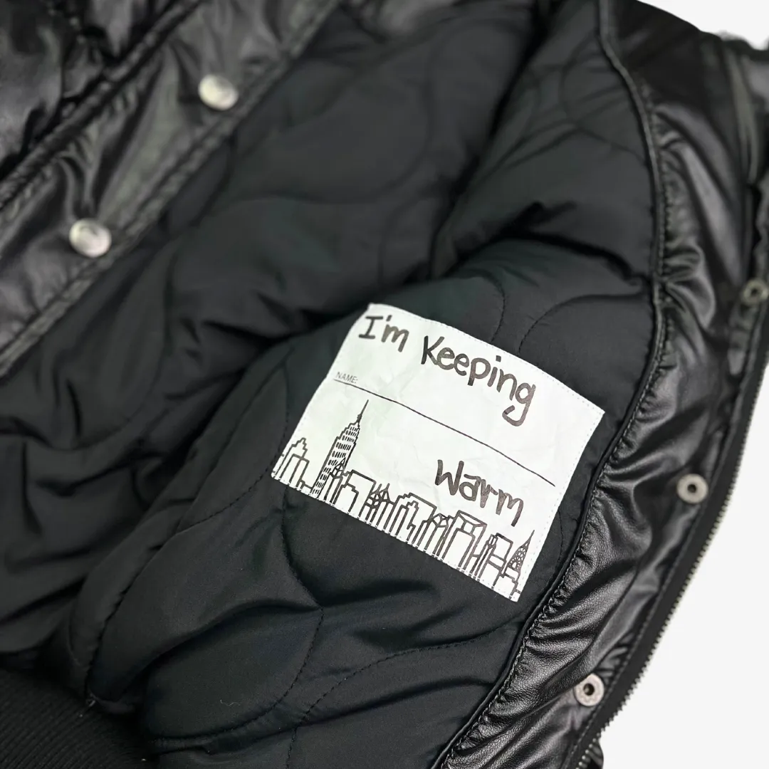 Kyla Puffer Coat | Black Mix