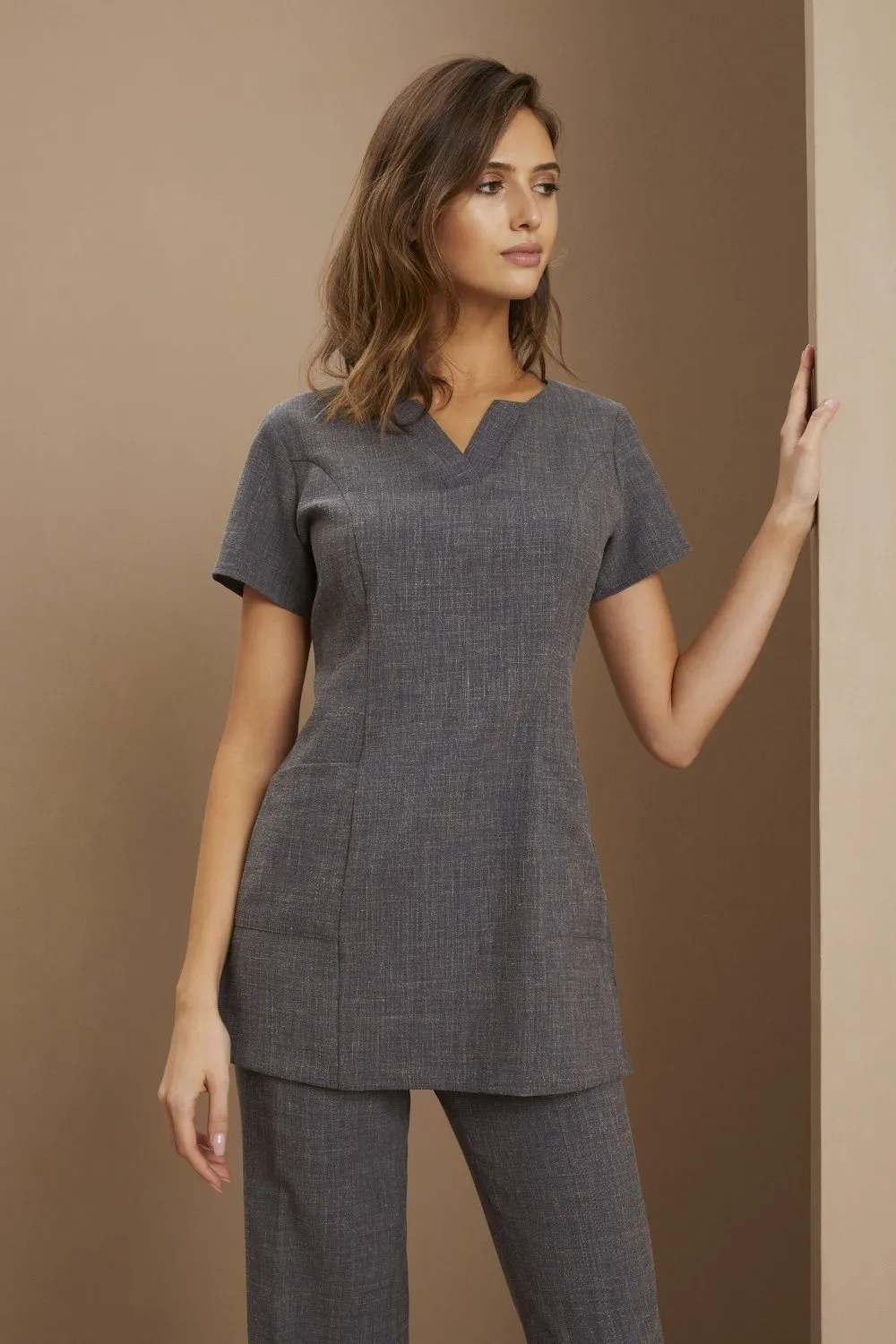 Linen Blend V-Neck Tunic