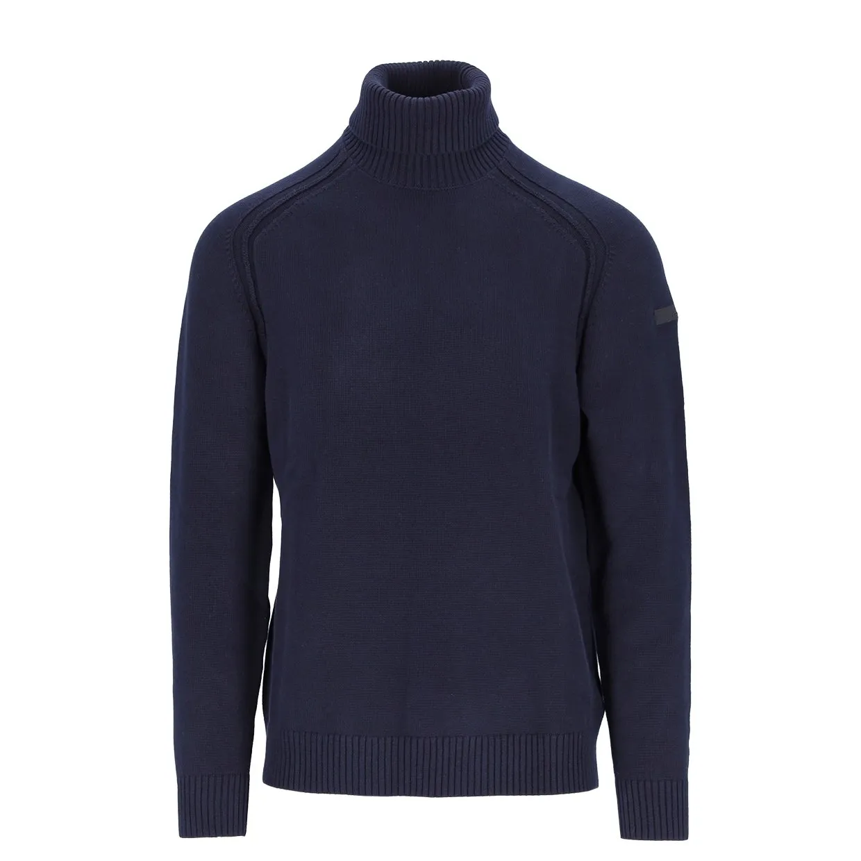 Maglione RRD Knit Cotton Plain Turtleneck Blu / Nero