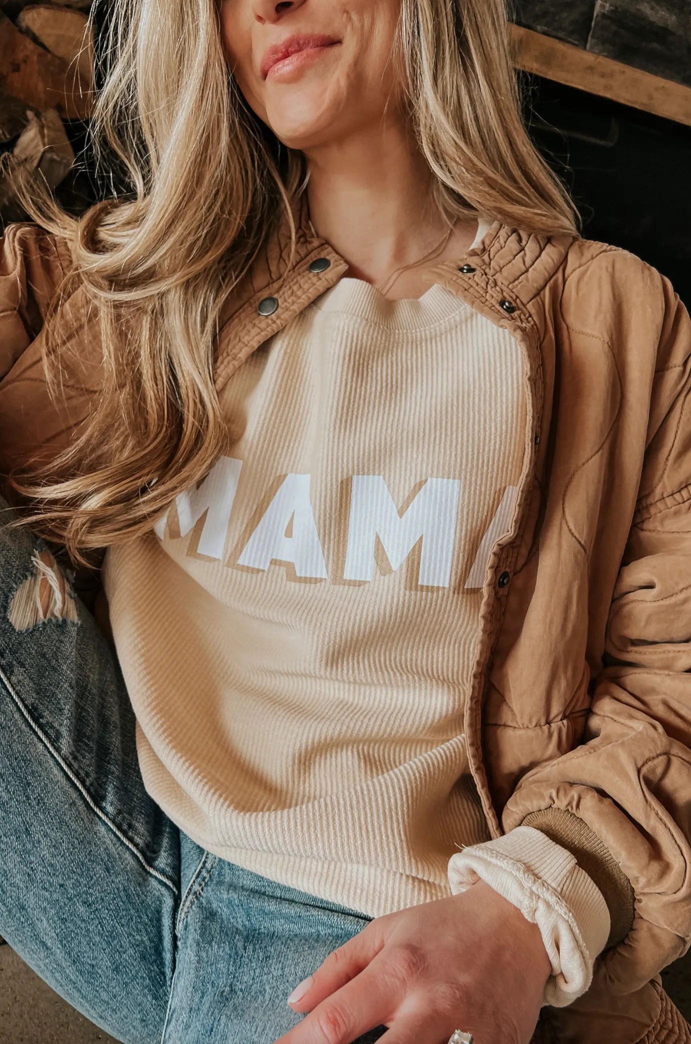 Mama Corded Sweatshirt